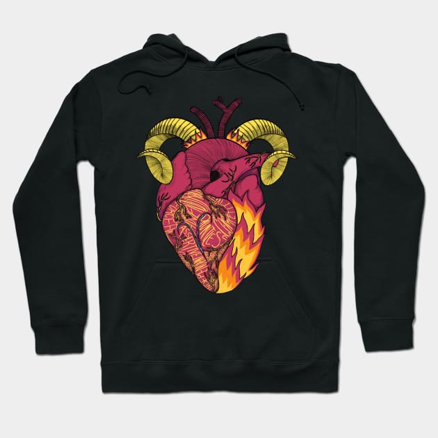 ARIES HEART Hoodie by Ranggasme